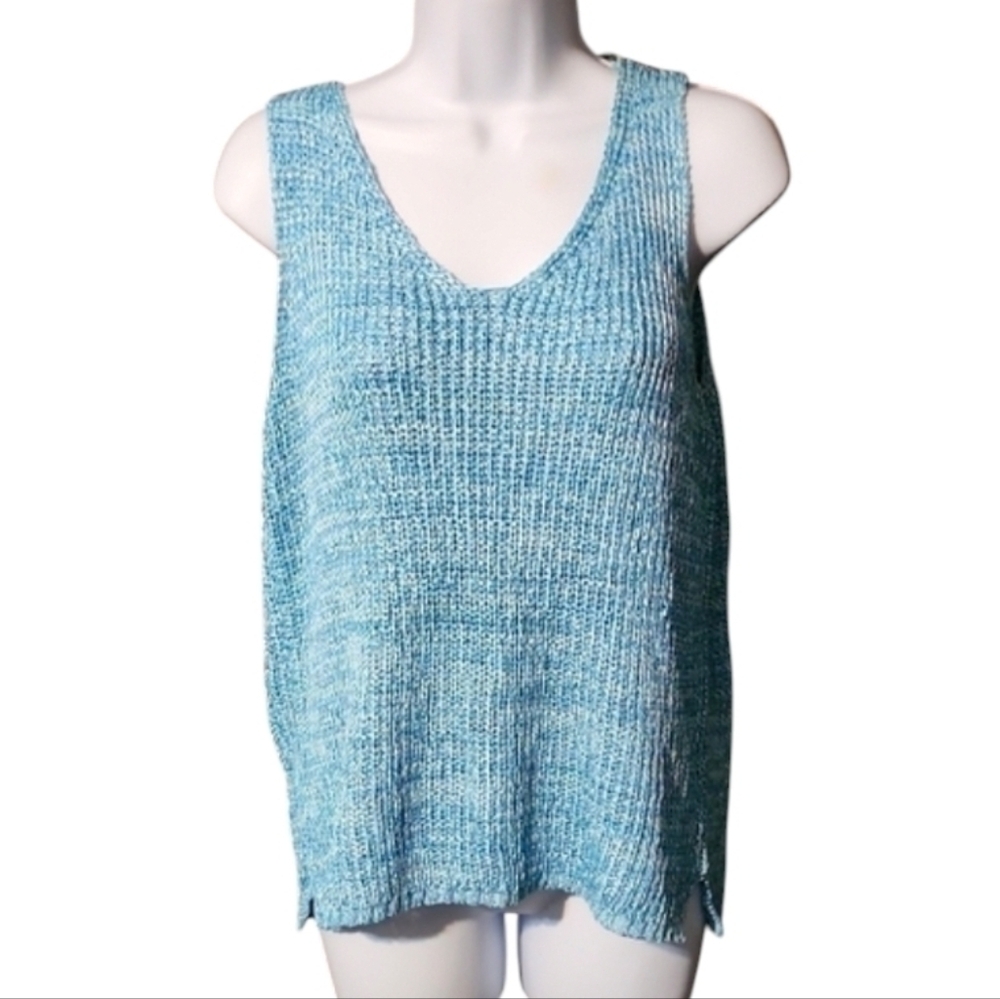 Norton McNaughton Vintage Light Blue Knit Tank Top